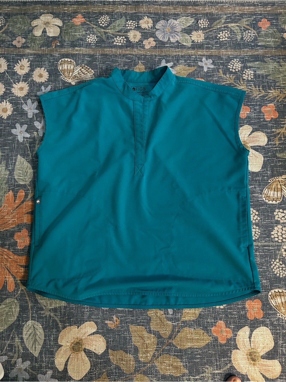 FIGS Teal Rafaela top in size medium